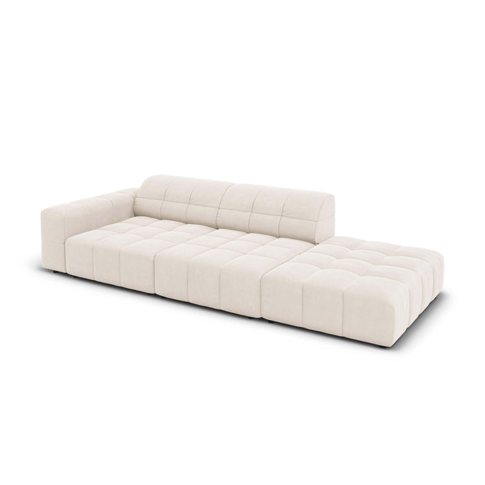 Cosmopolitan Design Chicago 4-zitsbank Rechts Open - Velvet - Crème