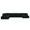 Windsor & Co Sao U-bank - Hoek Links - Ribstof - Zwart