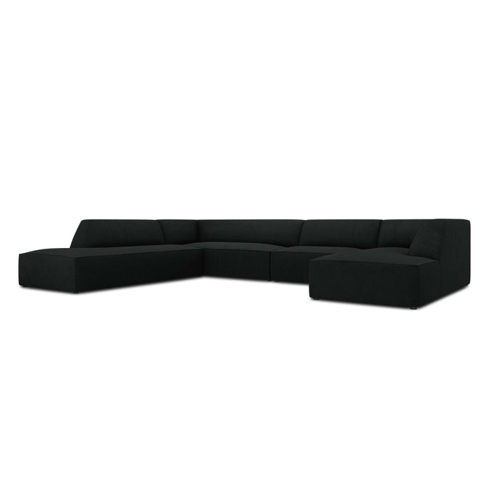 Windsor & Co Sao U-bank - Hoek Links - Ribstof - Zwart