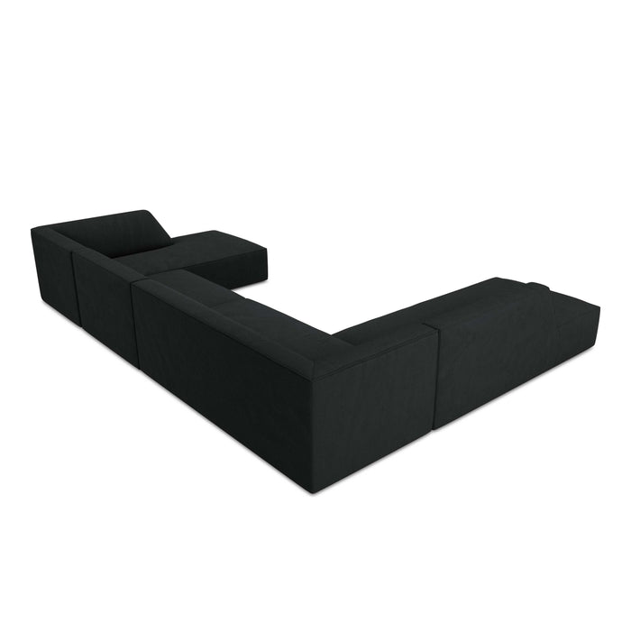 Windsor & Co Sao U-bank - Hoek Links - Ribstof - Zwart