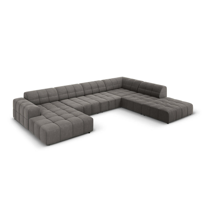 Cosmopolitan Design Chicago U-bank - Hoek Rechts - Velvet - Grijs
