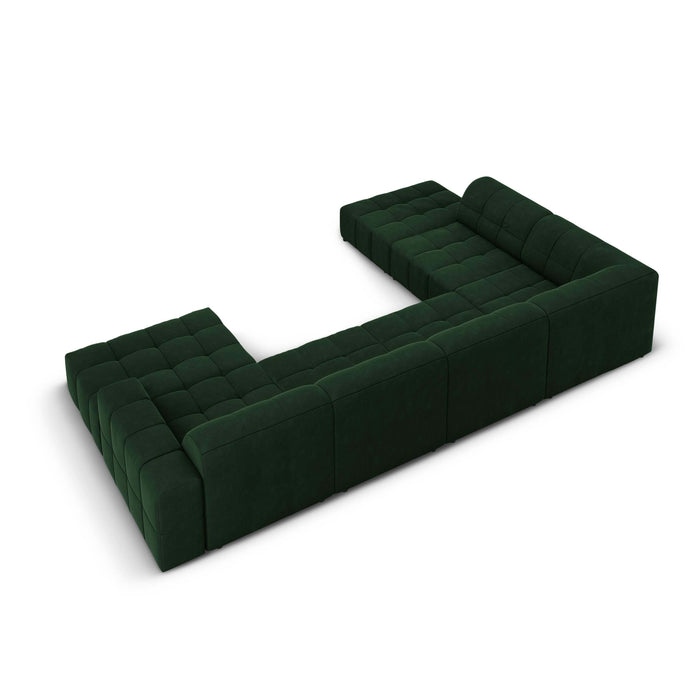 Cosmopolitan Design Chicago U-bank - Hoek Links - Velvet - Flessengroen