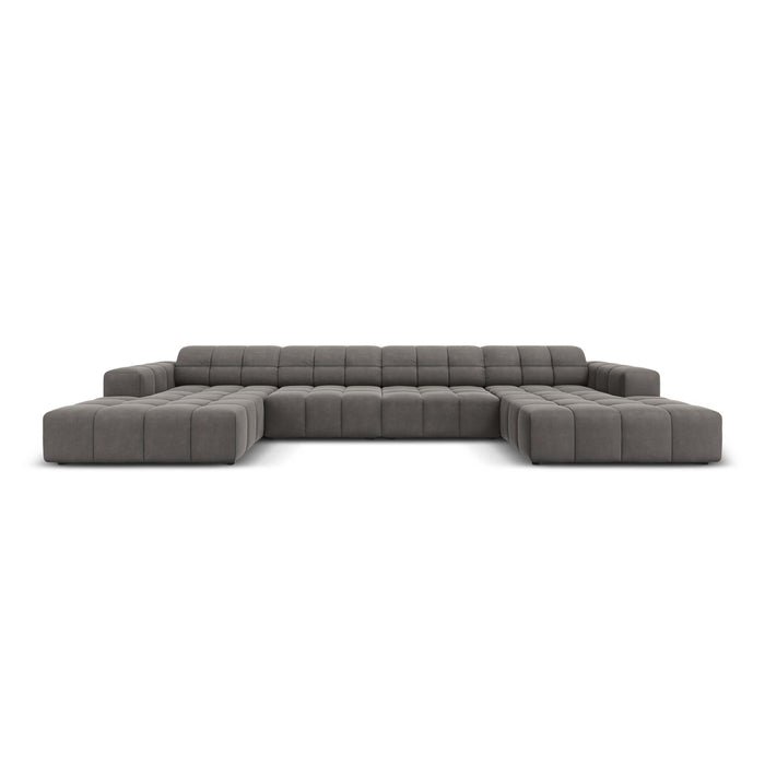 Cosmopolitan Design Chicago U-bank - Velvet - Grijs