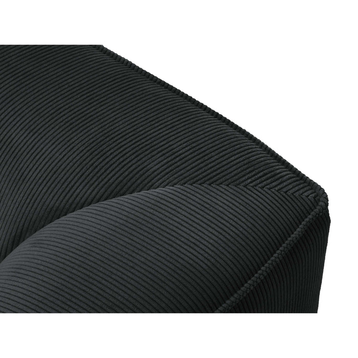 Windsor & Co Sao Chaise Longue Rechts - Ribstof - Zwart