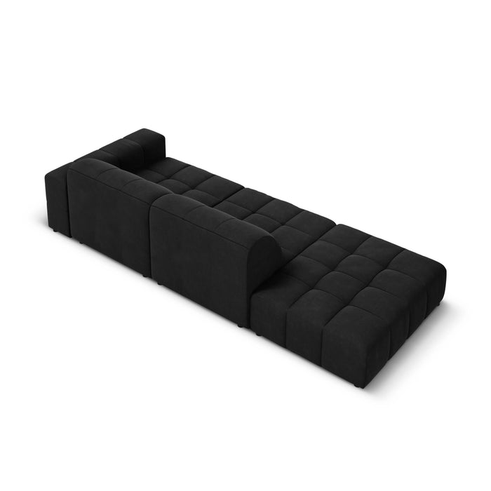 Cosmopolitan Design Chicago 4-zitsbank Links Open - Velvet - Flessengroen