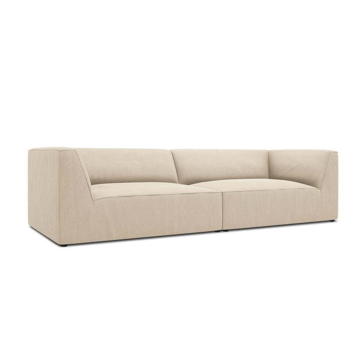 Windsor & Co Sao 4-zitsbank - Ribstof - Lichtbeige