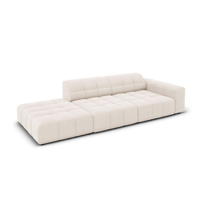 Cosmopolitan Design Chicago 4-zitsbank Links Open - Velvet - Crème