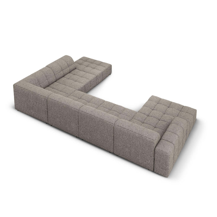 Cosmopolitan Design Chicago U-bank - Hoek Rechts - Chenille - Lichtgrijs