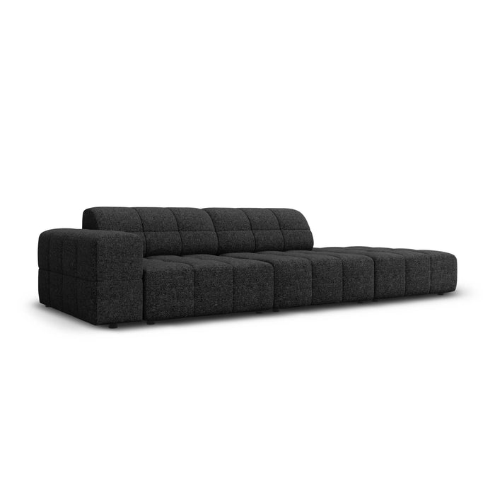 Cosmopolitan Design Chicago 4-zitsbank Rechts Open - Chenille - Zwart