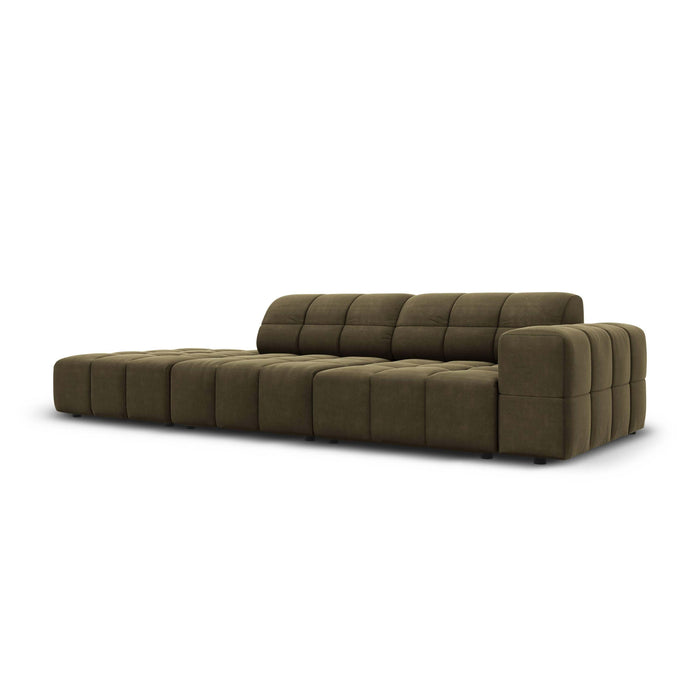Cosmopolitan Design Chicago 4-zitsbank Links Open - Velvet - Olijfgroen