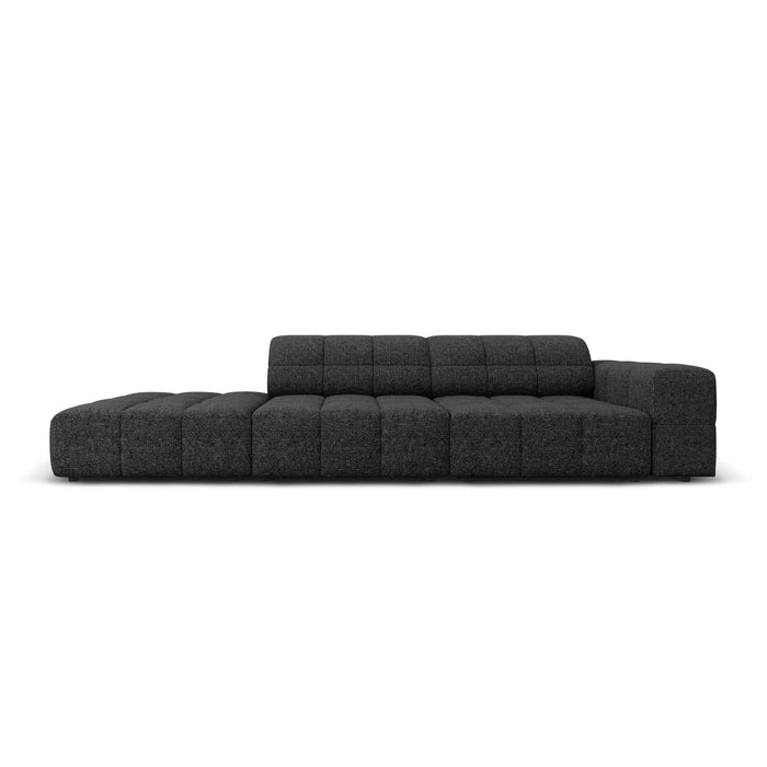Cosmopolitan Design Chicago 4-zitsbank Links Open - Chenille - Zwart
