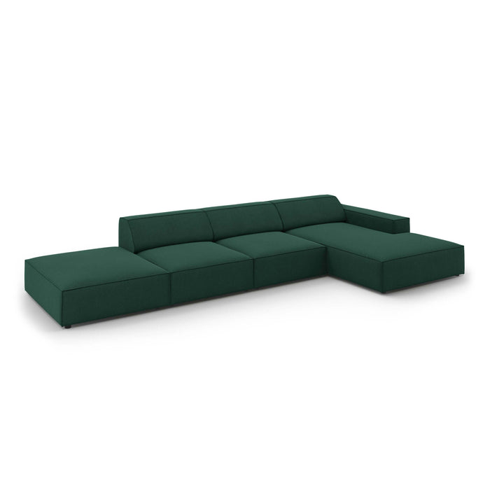 Micadoni Jodie Hoekbank Rechts - Links Open 5-zits - Geweven - Groen