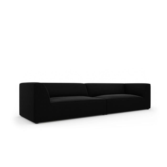 Windsor & Co Sao 4-zitsbank - Velvet - Zwart