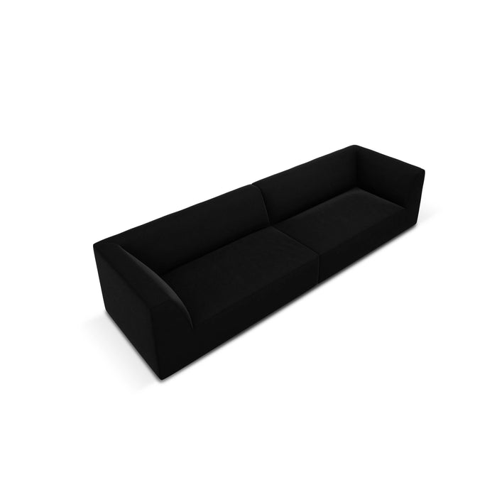 Windsor & Co Sao 4-zitsbank - Velvet - Zwart