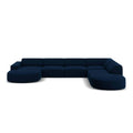 Micadoni Jodie U-bank Rechts Afgerond - Fluweel - Donkerblauw