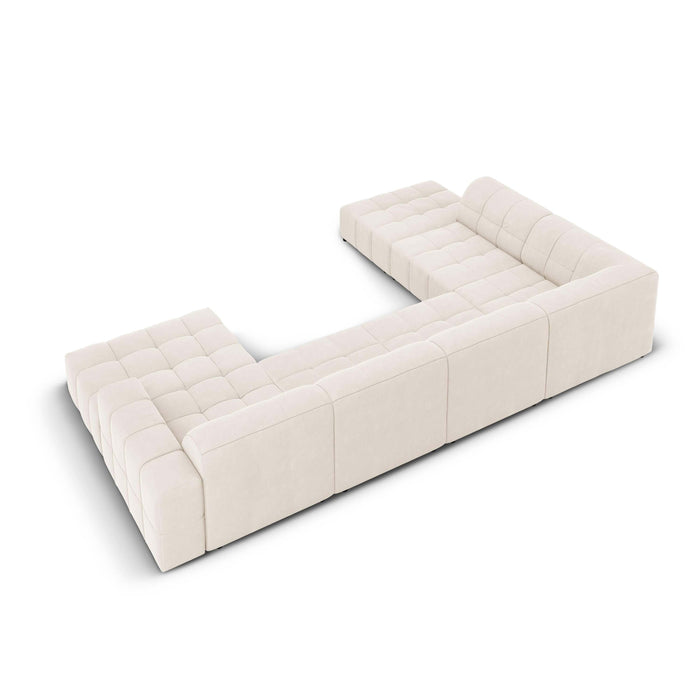 Cosmopolitan Design Chicago U-bank - Hoek Links - Velvet - Crème