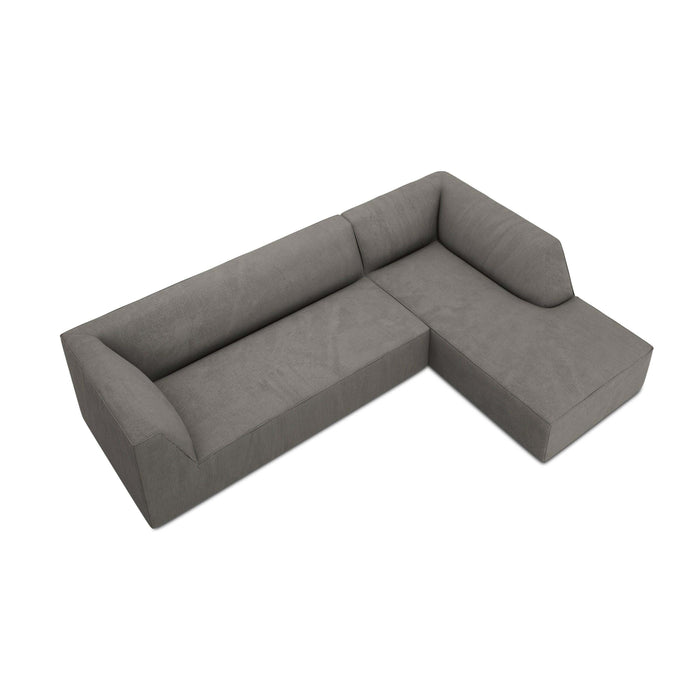 Windsor & Co Sao Hoekbank met Chaise Longue Rechts - 4-zits - Ribstof - Lichtgrijs