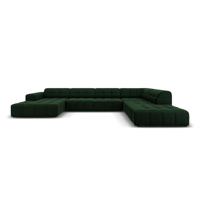 Cosmopolitan Design Chicago U-bank - Hoek Rechts - Velvet - Flessengroen