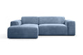 NADUVI Collection Nina Hoekbank Links - Ribstof - Lichtblauw