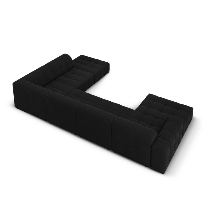 Cosmopolitan Design Chicago U-bank - Hoek Rechts - Velvet - Zwart