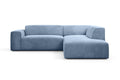 NADUVI Collection Nina Big Hoekbank Rechts - Ribstof - Lichtblauw