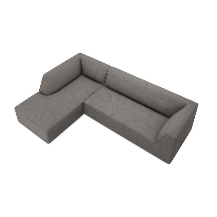 Windsor & Co Sao Hoekbank met Chaise Longue Links - 4-zits - Ribstof - Lichtgrijs