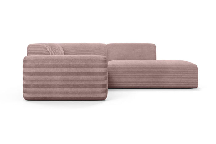 NADUVI Collection Nina Big Hoekbank Rechts - Ribstof - Lila