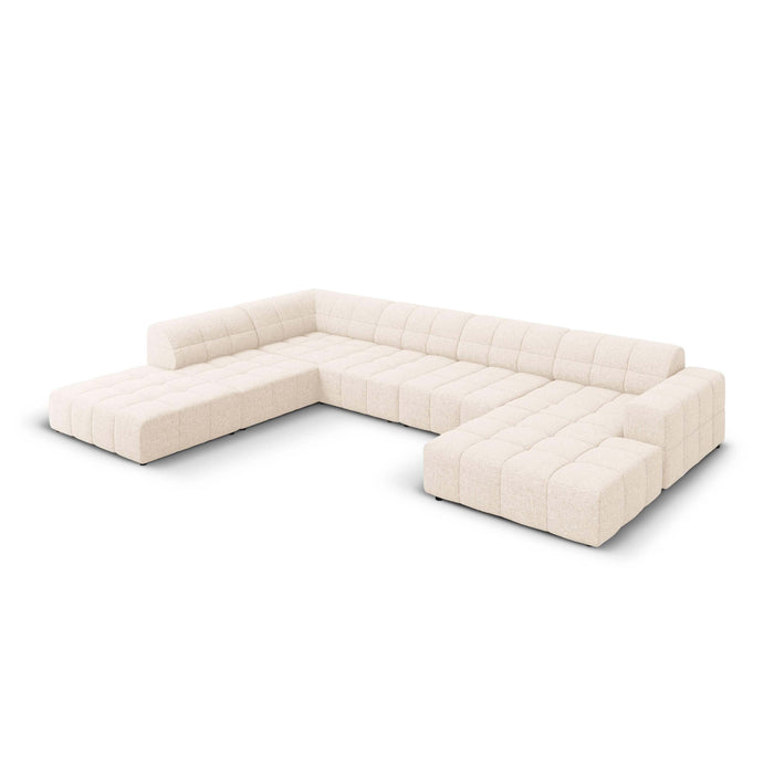 Cosmopolitan Design Chicago U-bank - Hoek Links - Chenille - Crème