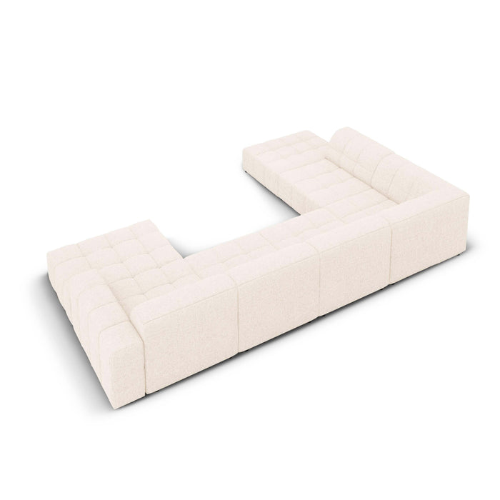 Cosmopolitan Design Chicago U-bank - Hoek Links - Chenille - Crème