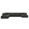 Windsor & Co Sao U-bank - Hoek Links - Ribstof - Donkergrijs