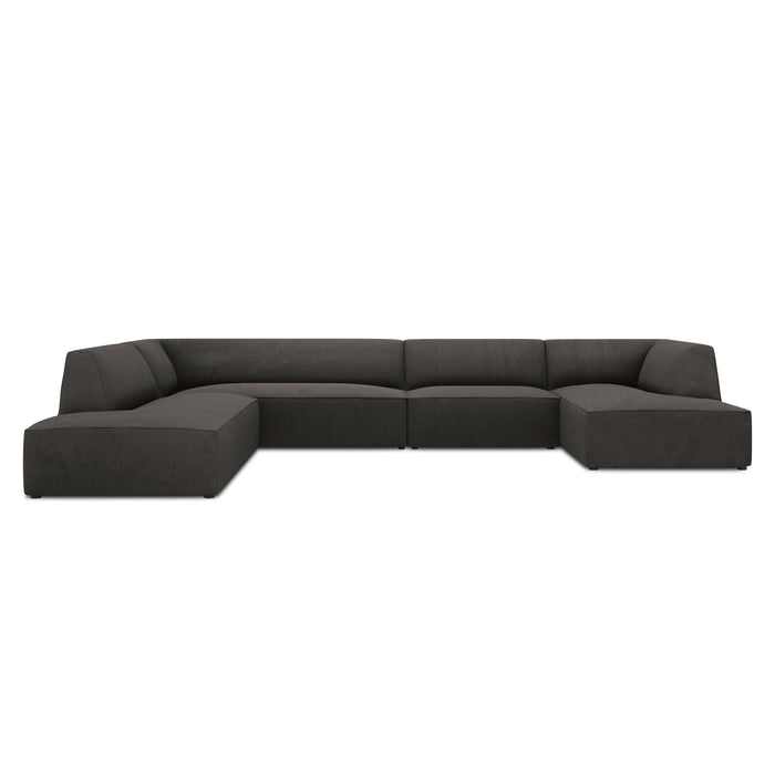 Windsor & Co Sao U-bank - Hoek Links - Ribstof - Donkergrijs