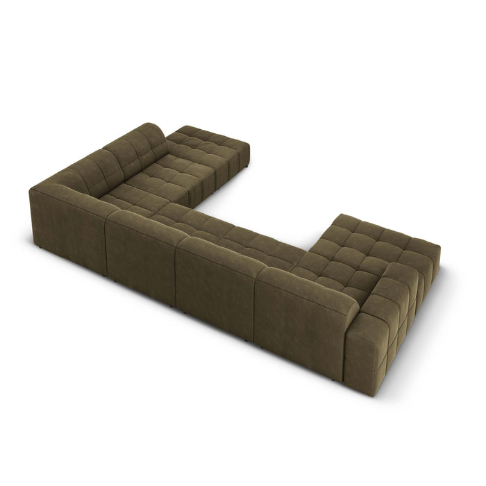 Cosmopolitan Design Chicago U-bank - Hoek Rechts - Velvet - Olijfgroen