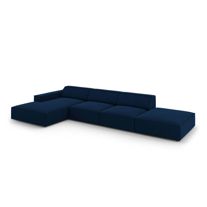 Micadoni Jodie Hoekbank Links - Rechts Open 5-zits - Fluweel - Donkerblauw
