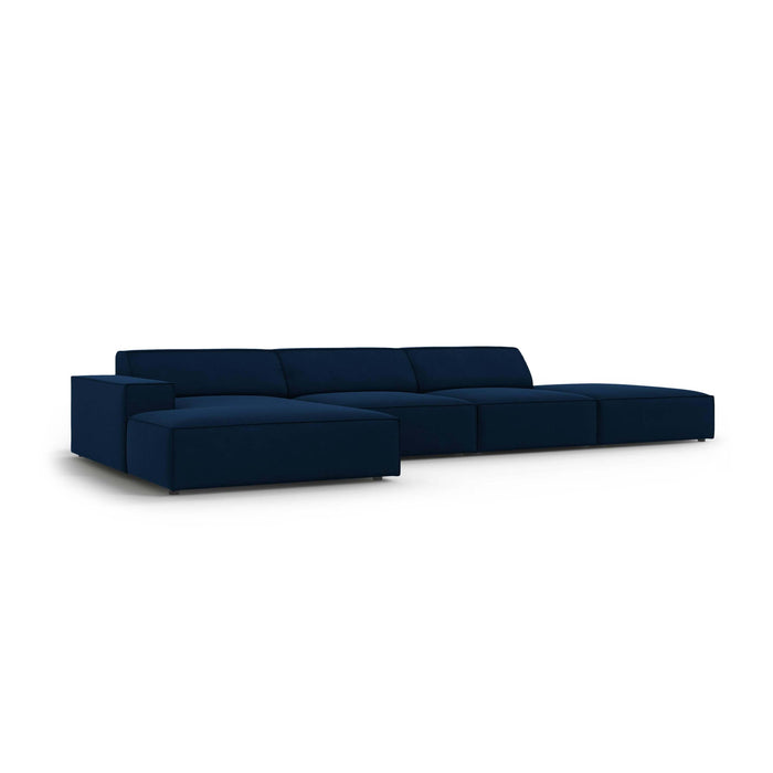 Micadoni Jodie Hoekbank Links - Rechts Open 5-zits - Fluweel - Donkerblauw