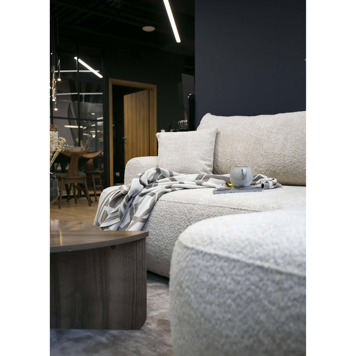 NADUVI Collection Philipa Hoekbank Links met Slaapfunctie - Bouclé - Beige