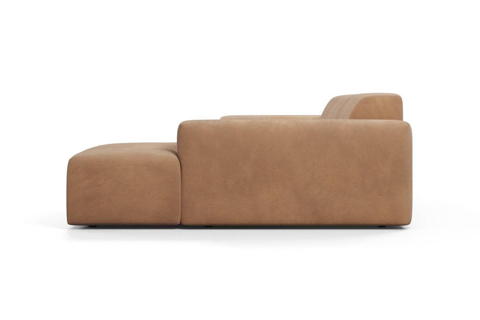 NADUVI Collection Nina Hoekbank Rechts - Velvet - Camel bruin