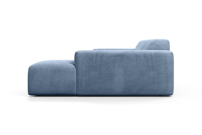 NADUVI Collection Nina Hoekbank Rechts - Ribstof - Lichtblauw