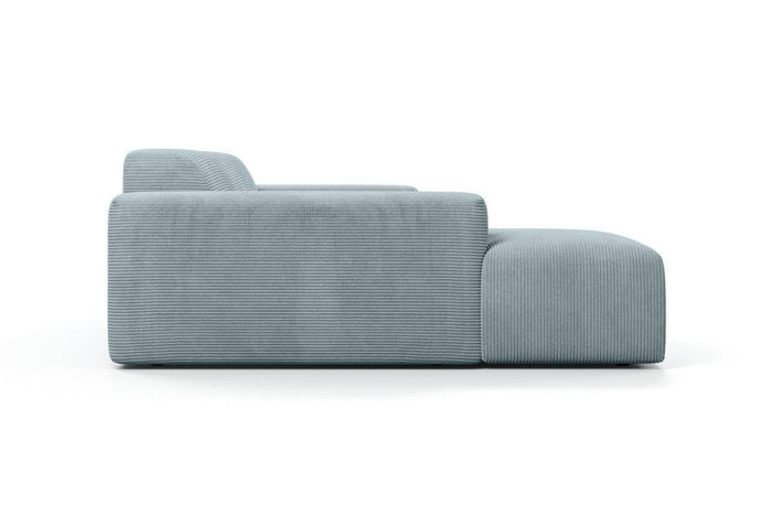 NADUVI Collection Nina Hoekbank Links - Ribstof - Grijsblauw