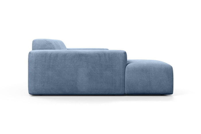 NADUVI Collection Nina Hoekbank Links - Ribstof - Lichtblauw