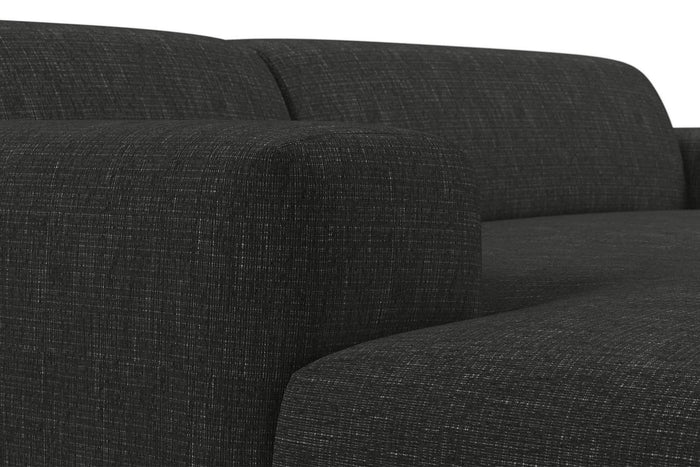 NADUVI Collection Nina Hoekbank Links - Linnen - Antraciet