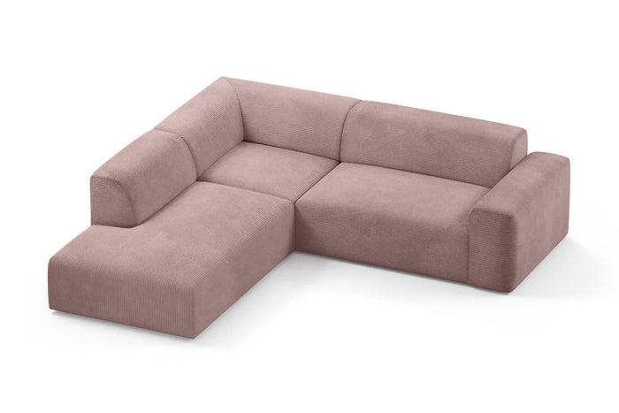 NADUVI Collection Nina Big Hoekbank Links - Ribstof - Lila