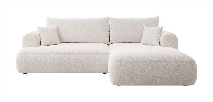 NADUVI Collection Philipa Hoekbank Rechts met Slaapfunctie - Bouclé - Crème