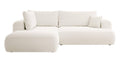 NADUVI Collection Philipa Hoekbank Big Links met Slaapfunctie - Bouclé - Crème