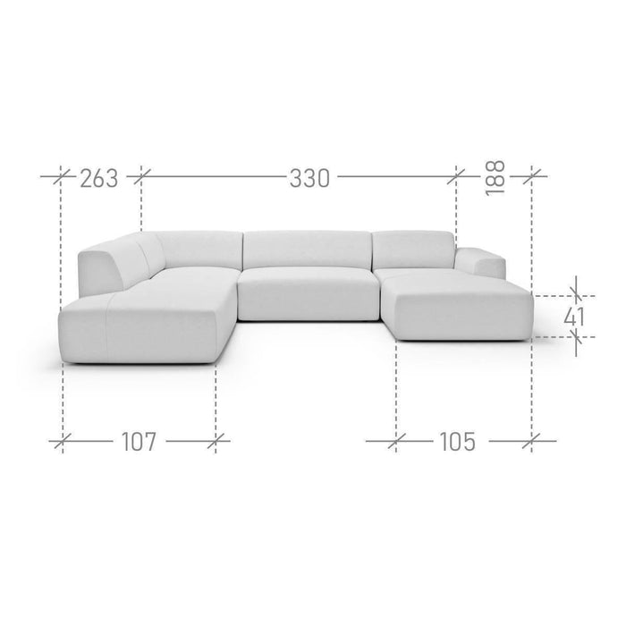 NADUVI Collection Nina U-bank Links - Ribstof - Lila