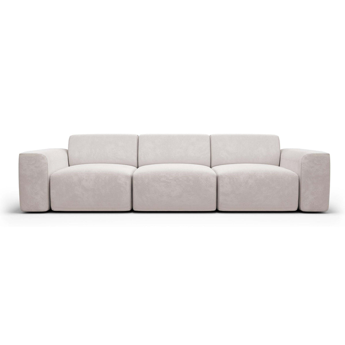 NADUVI Collection Nina 3-zitsbank - Ribstof - Crème
