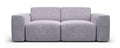 NADUVI Collection Nina 2-zitsbank - Ribstof - Lichtgrijs