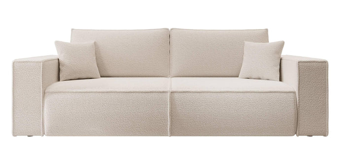 NADUVI Collection Galine 3-zitsbank met Slaapfunctie - Bouclé - Crème
