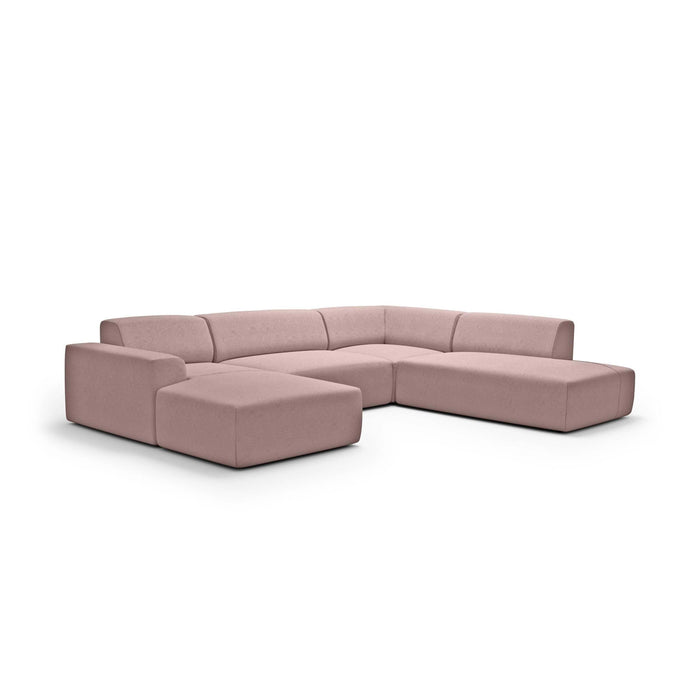 NADUVI Collection Nina U-bank Rechts - Ribstof - Lila