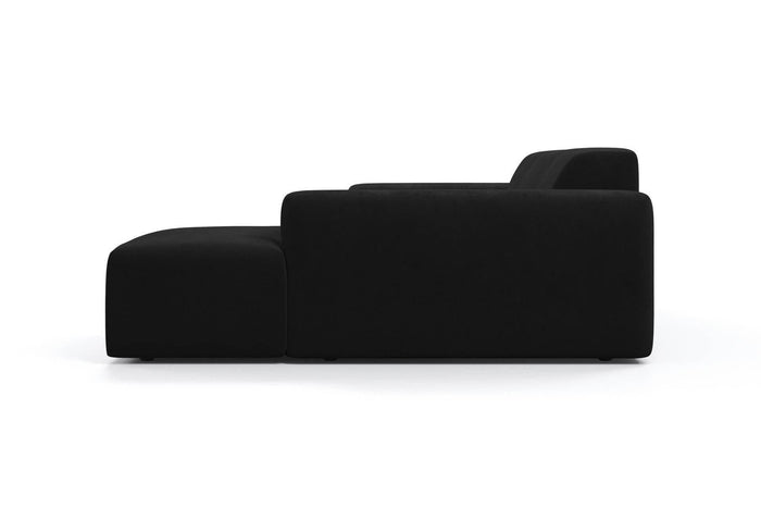 NADUVI Collection Nina Hoekbank Rechts - Velvet - Zwart