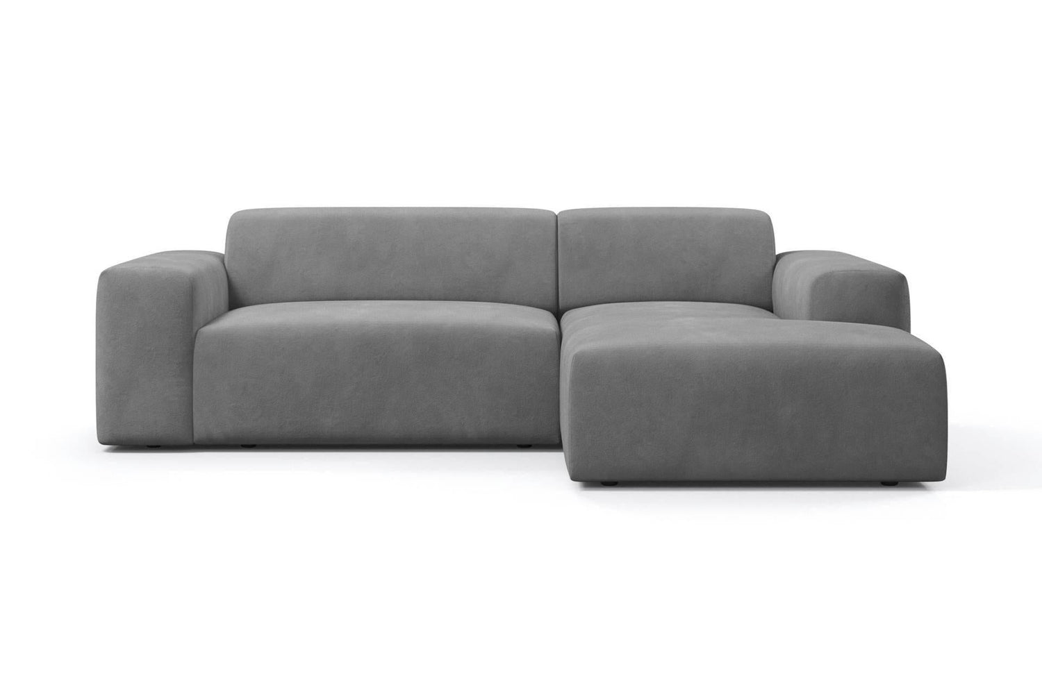 NADUVI Collection Nina Hoekbank Rechts - Velvet - Lichtgrijs